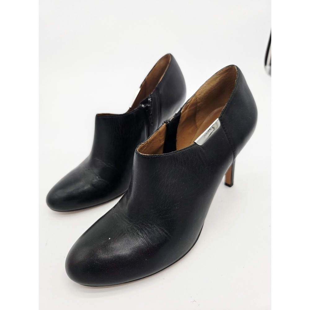 COACH Seneca Black Leather Women's Ankle Booties Size 8.5B